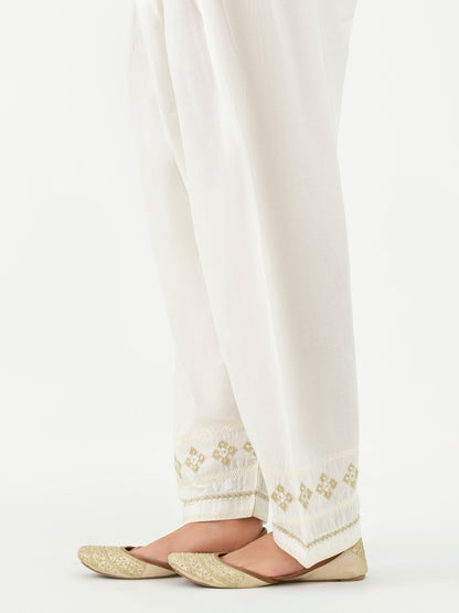 Winter Cotton Trouser-Embroidered (Pret)