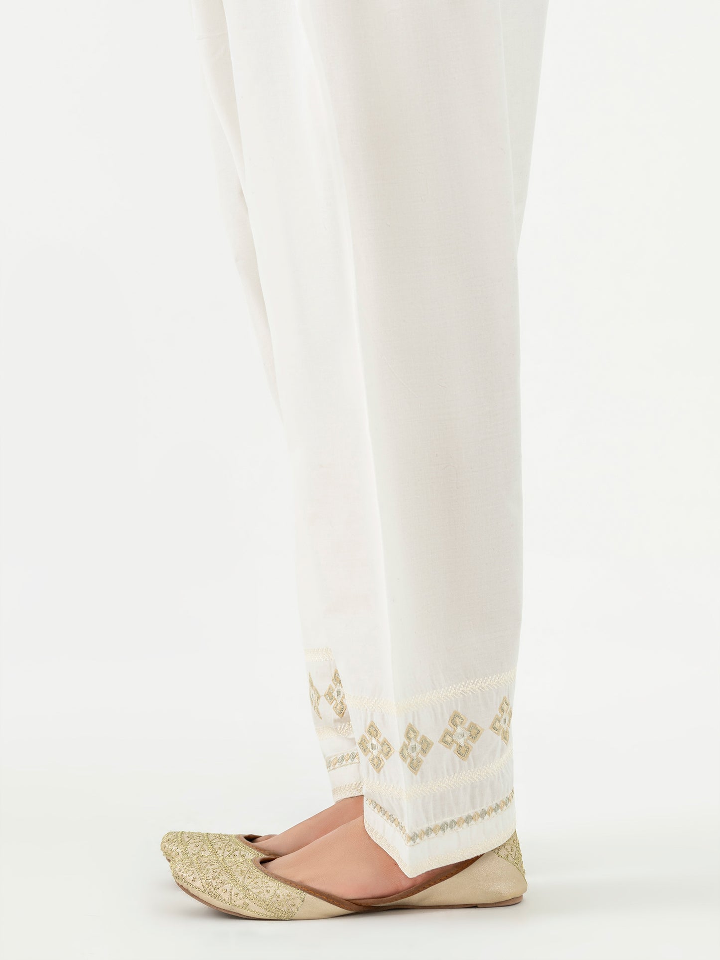 Winter Cotton Trouser-Embroidered (Pret)