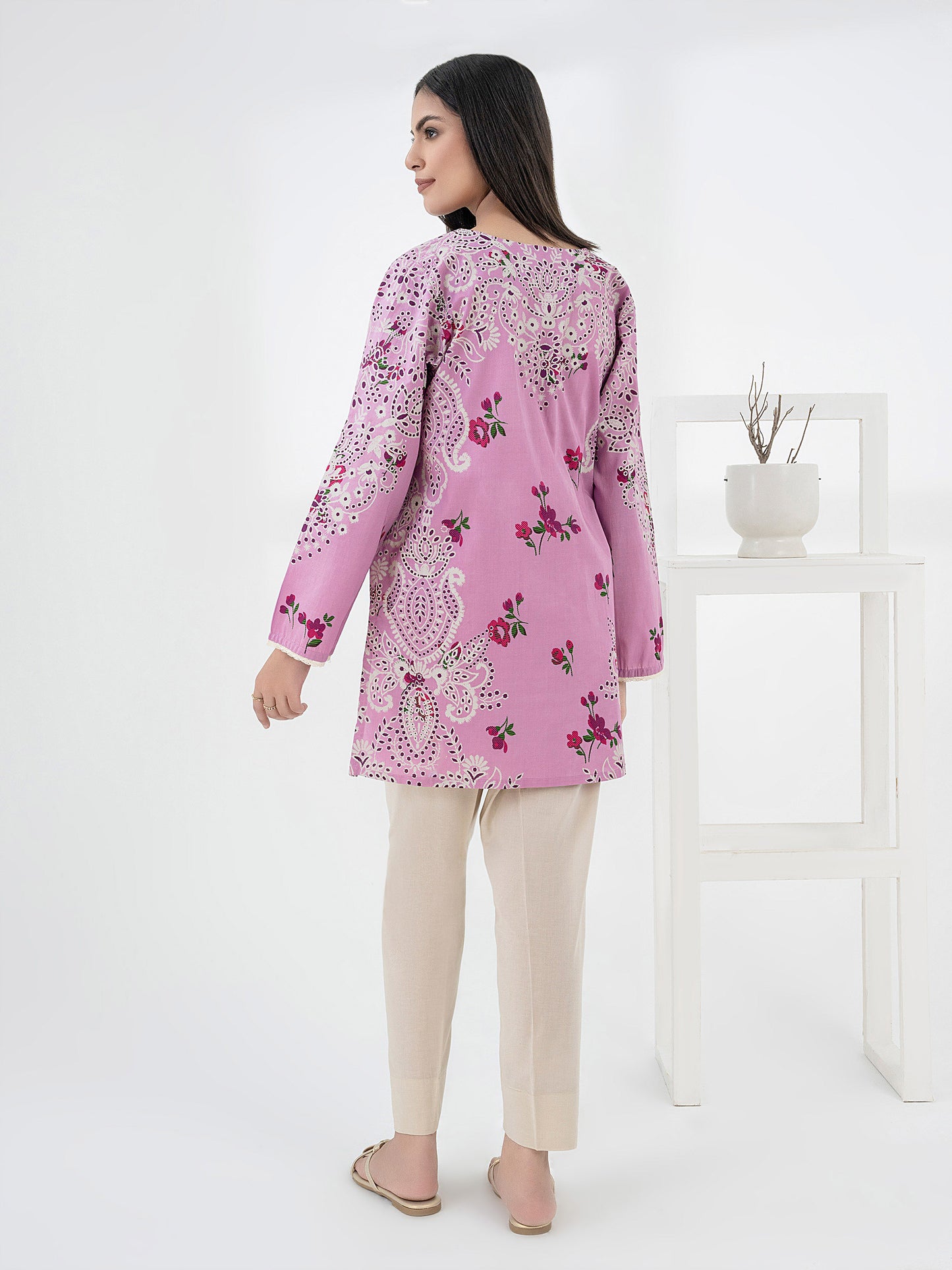 Cambric Kurti-Paste Print (Pret)