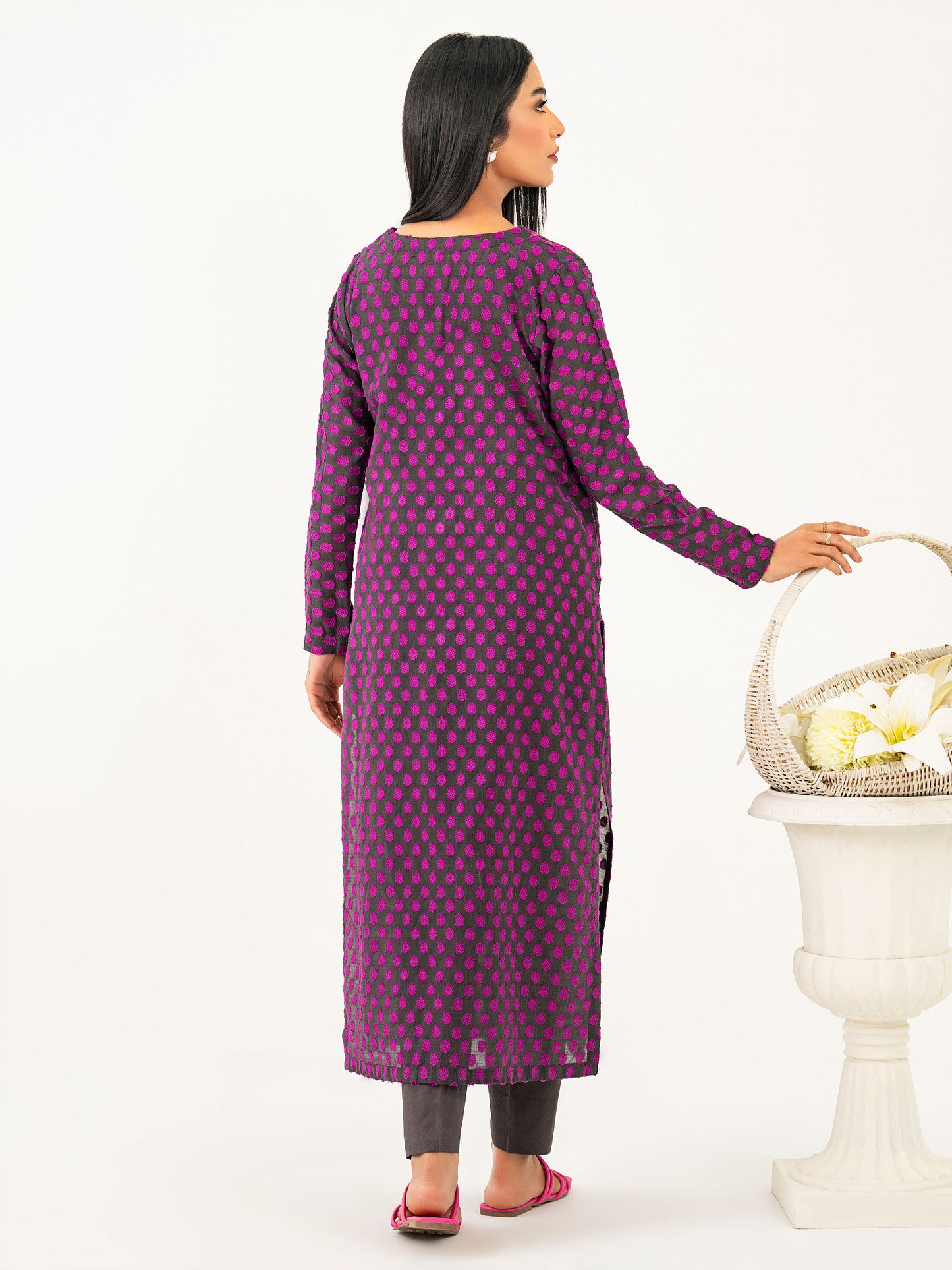 2 Piece Jacquard Suit-Embroidered (Pret)