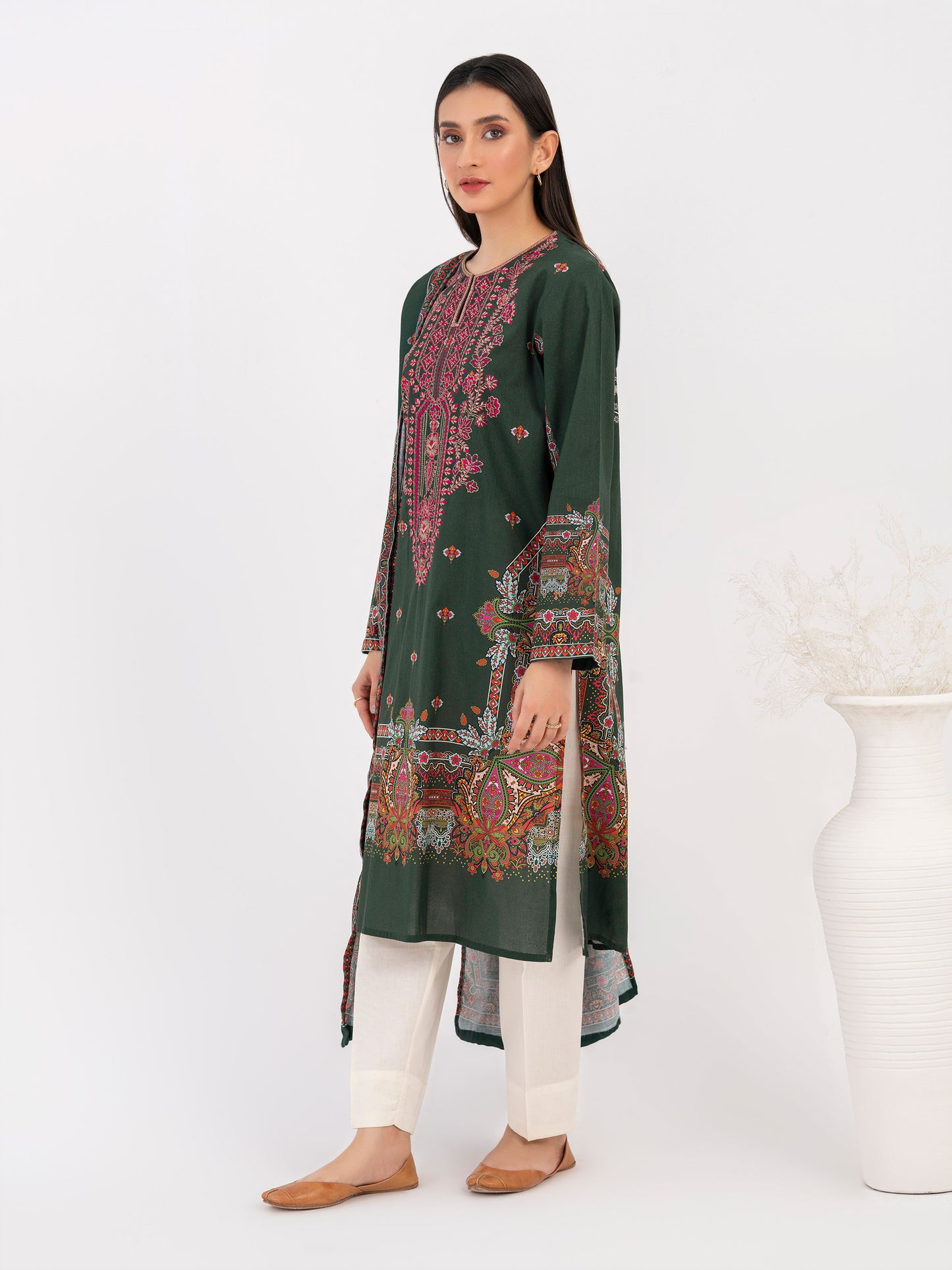 2 Piece Winter Cotton Suit-Embroidered (Pret)