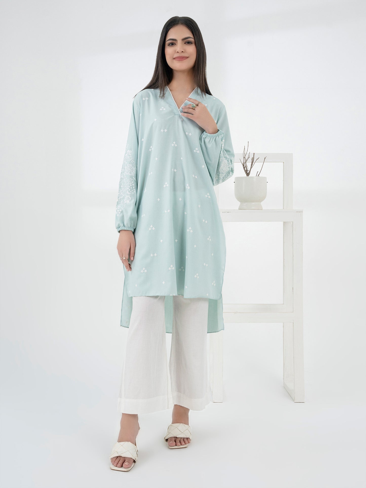 Viscose Shirt-Embroidered (Pret)