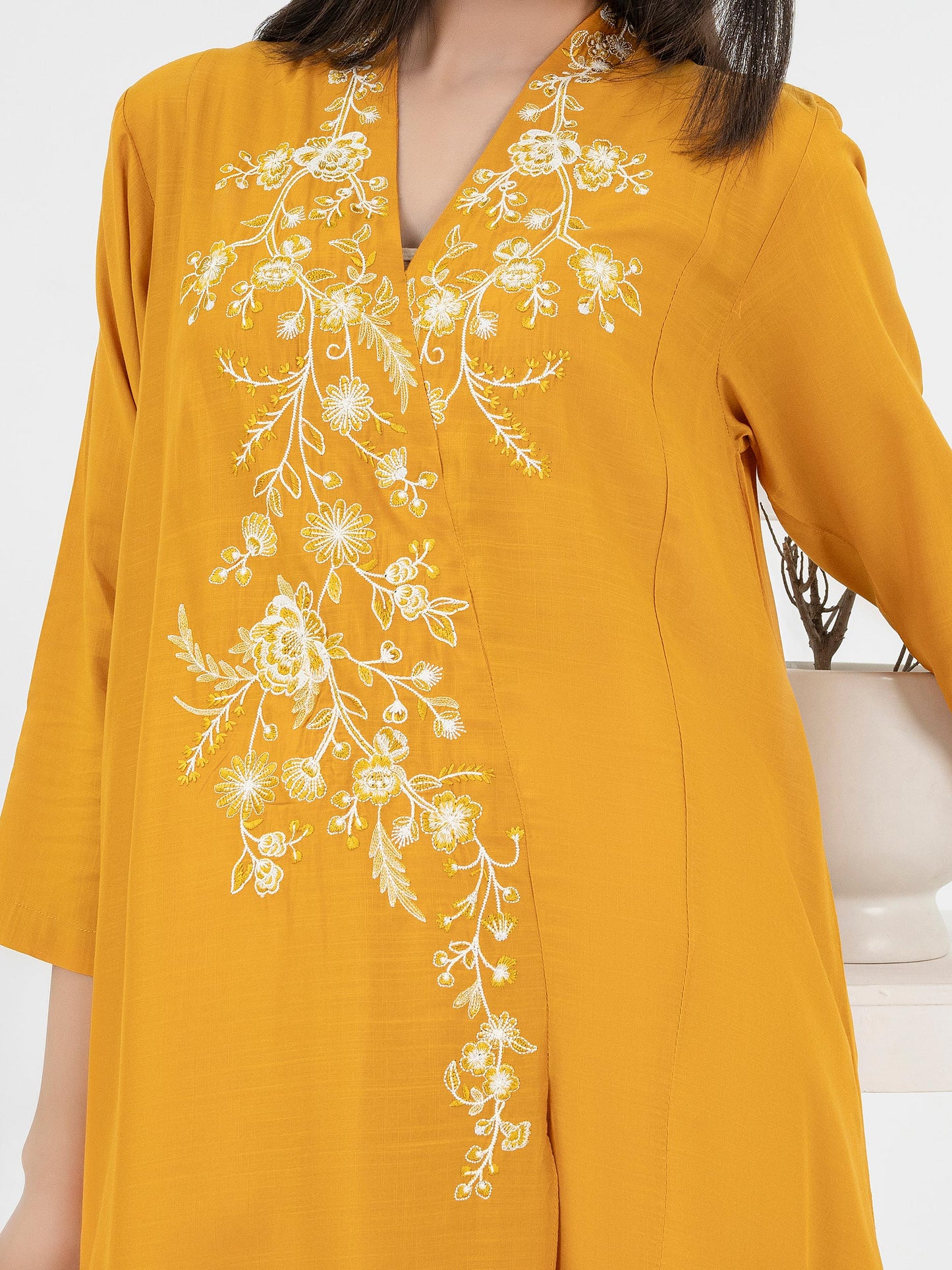 Viscose Shirt-Embroidered (Pret)