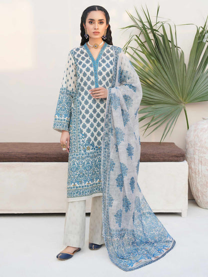 3 Piece Lawn Suit-Printed (Unstitched)