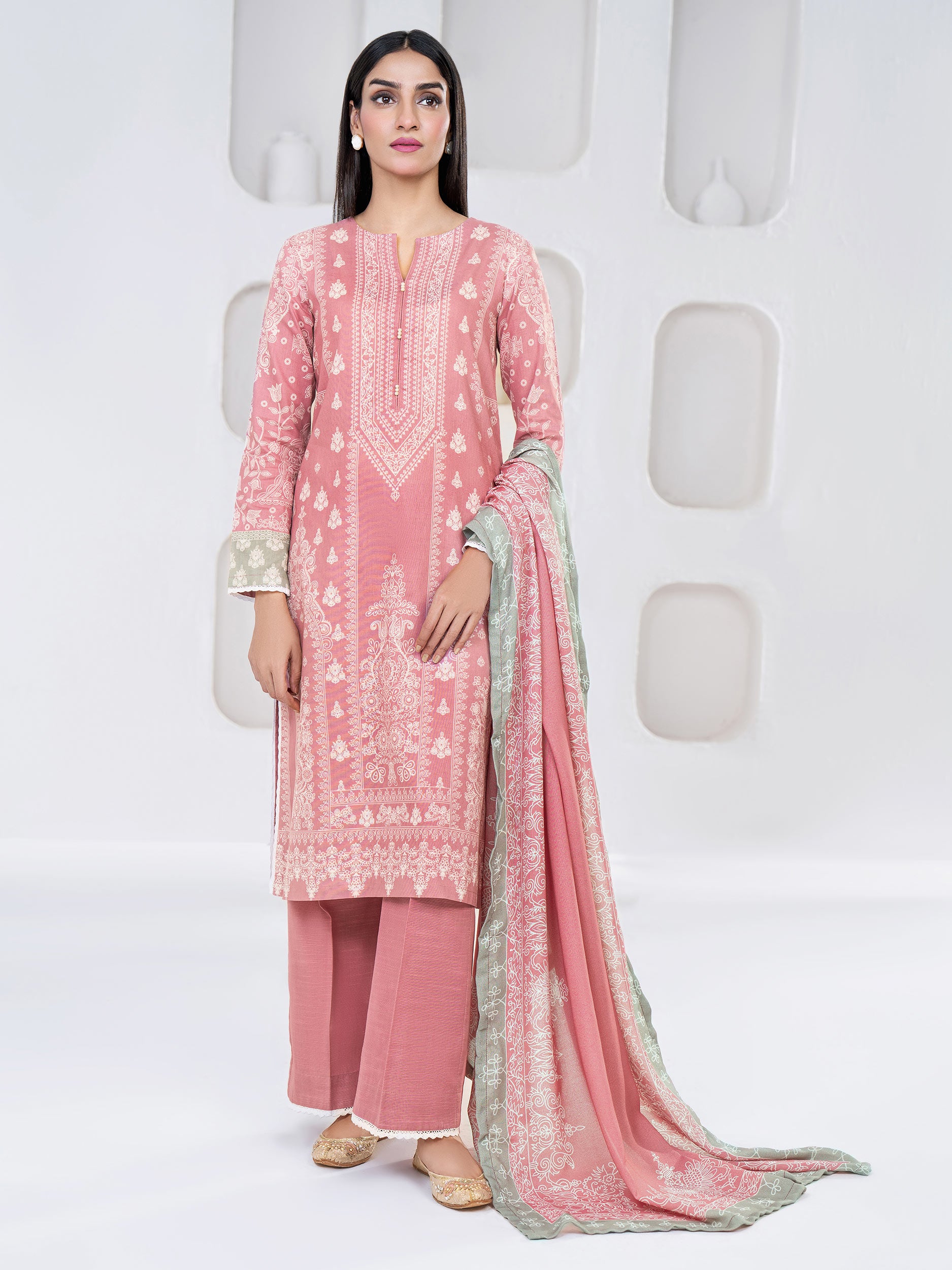 3 Piece Khaddar Suit-Printed(Unstitched) – Limelightpk