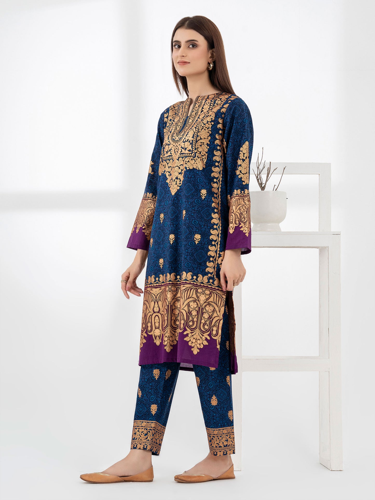 2 Piece Lawn Suit-Paste Print (Pret)