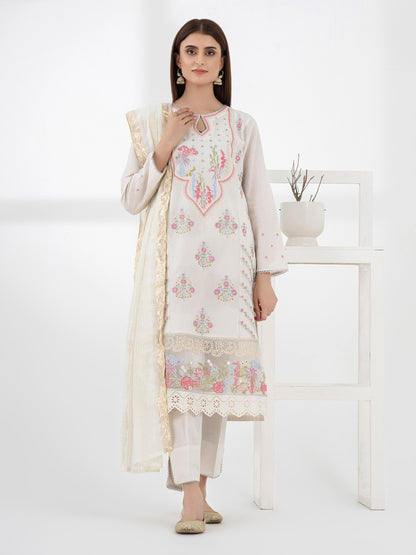 3 Piece Lawn Suit-Embroidered (Pret)