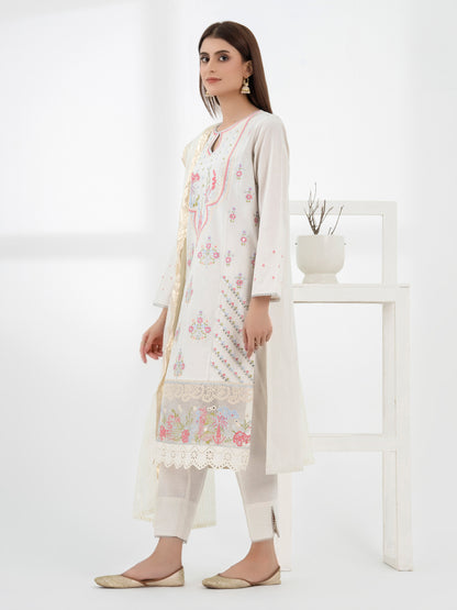 3 Piece Lawn Suit-Embroidered (Pret)