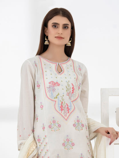 3 Piece Lawn Suit-Embroidered (Pret)