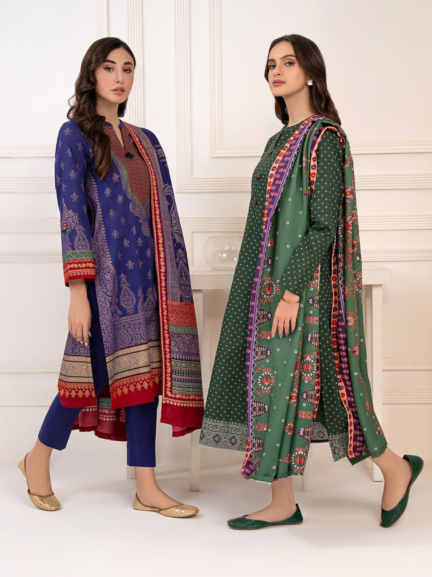 3 Piece Khaddar Suit-Printed (Unstitched)