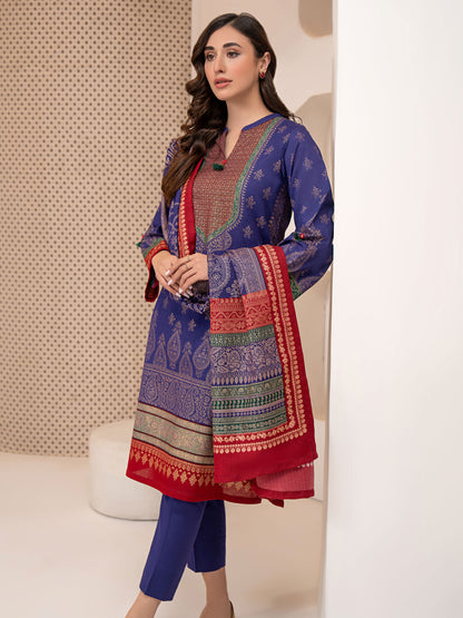 3 Piece Khaddar Suit-Printed (Unstitched)