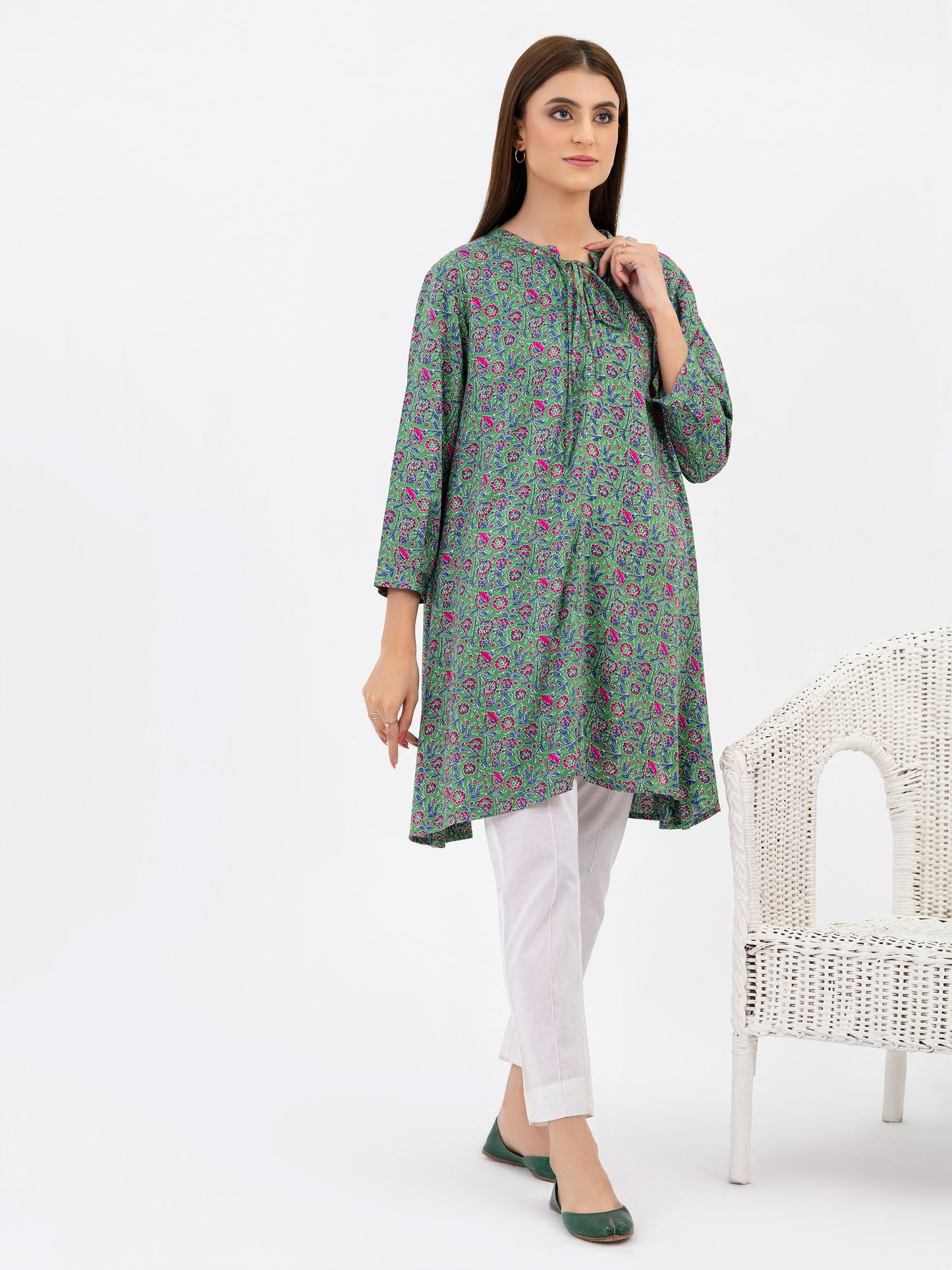 Linen Kurti-Printed(Pret)