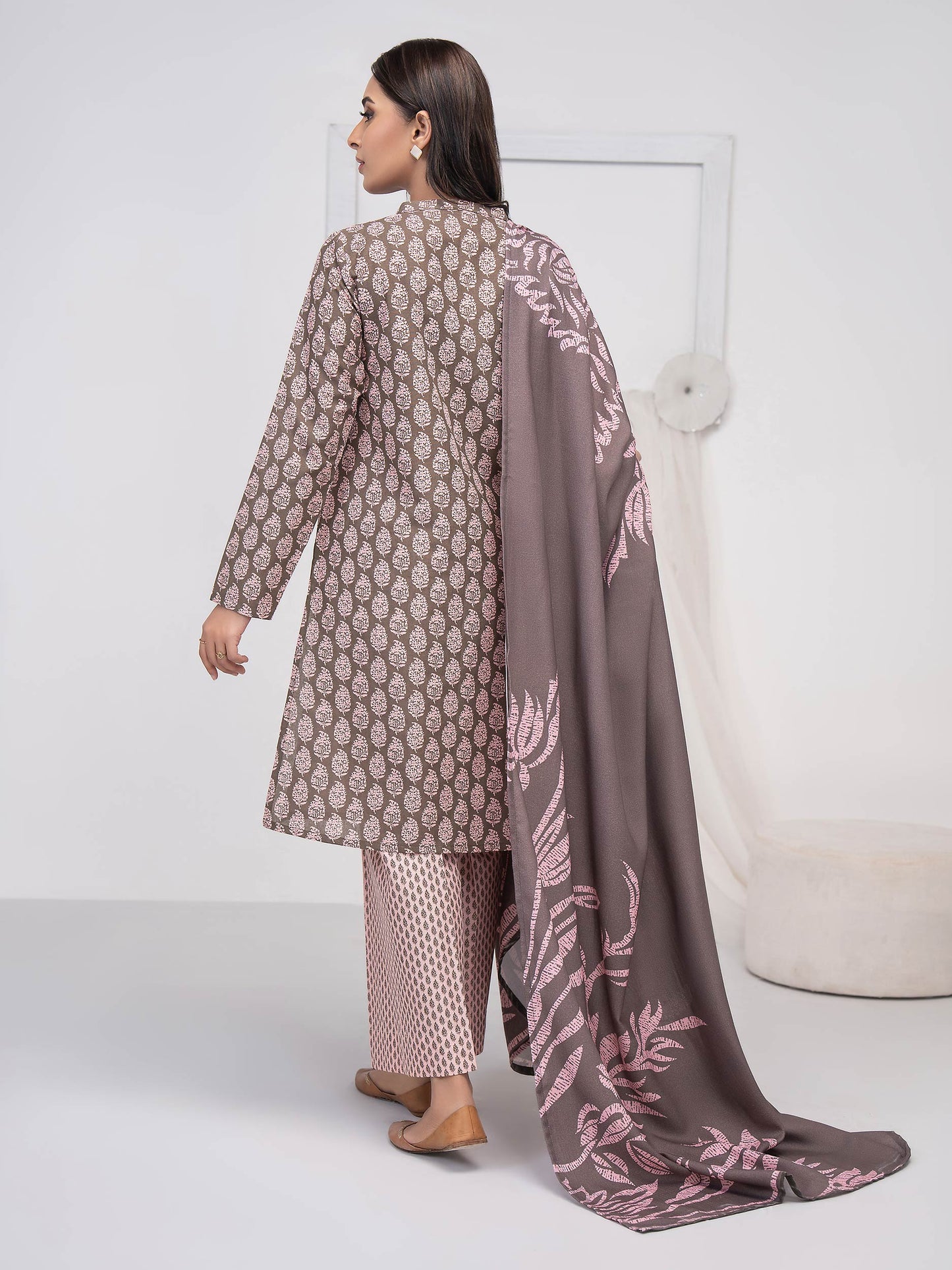 3 Piece Khaddar Suit-Printed (Unstitched)