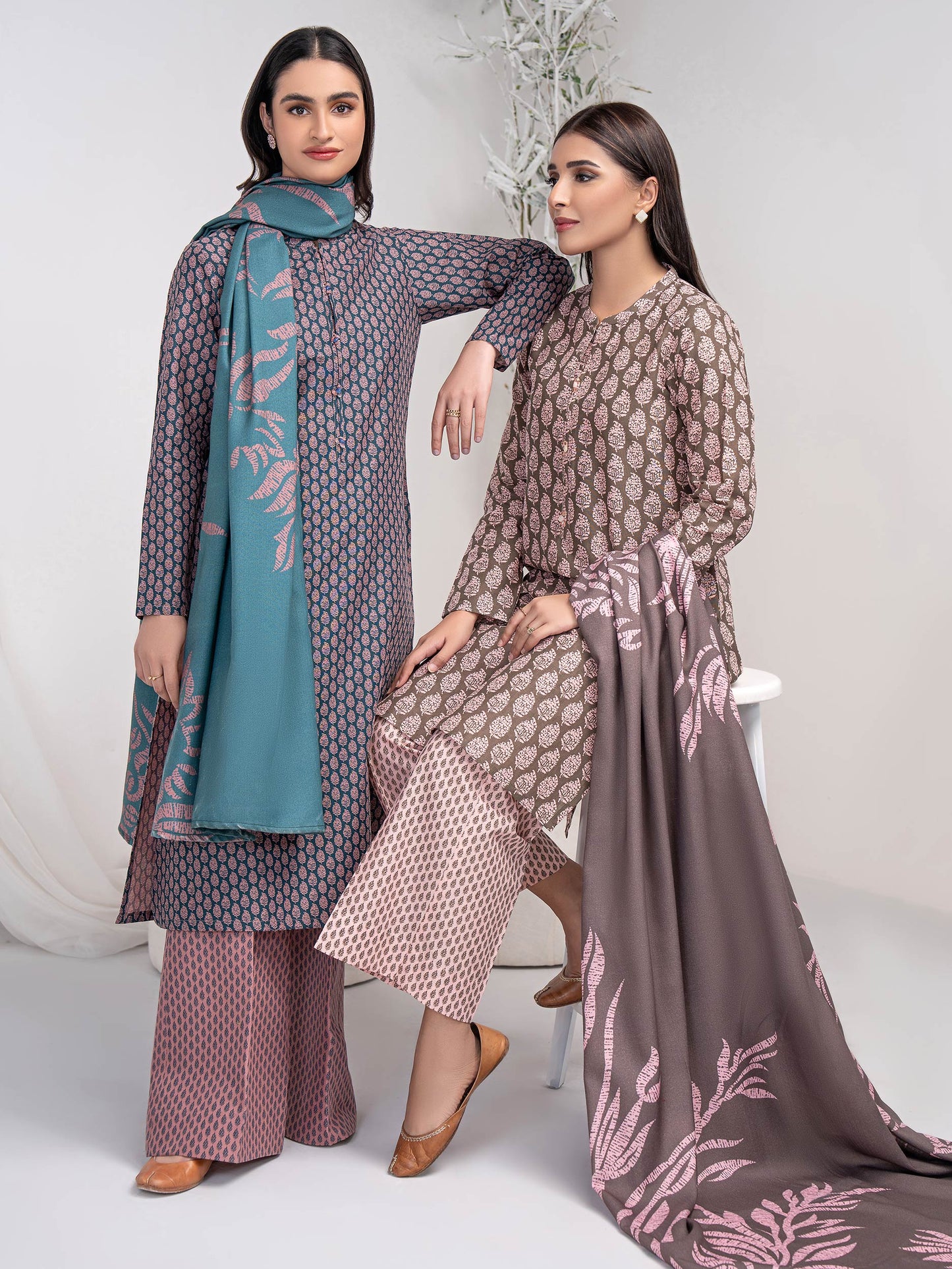 3 Piece Khaddar Suit-Printed (Unstitched)