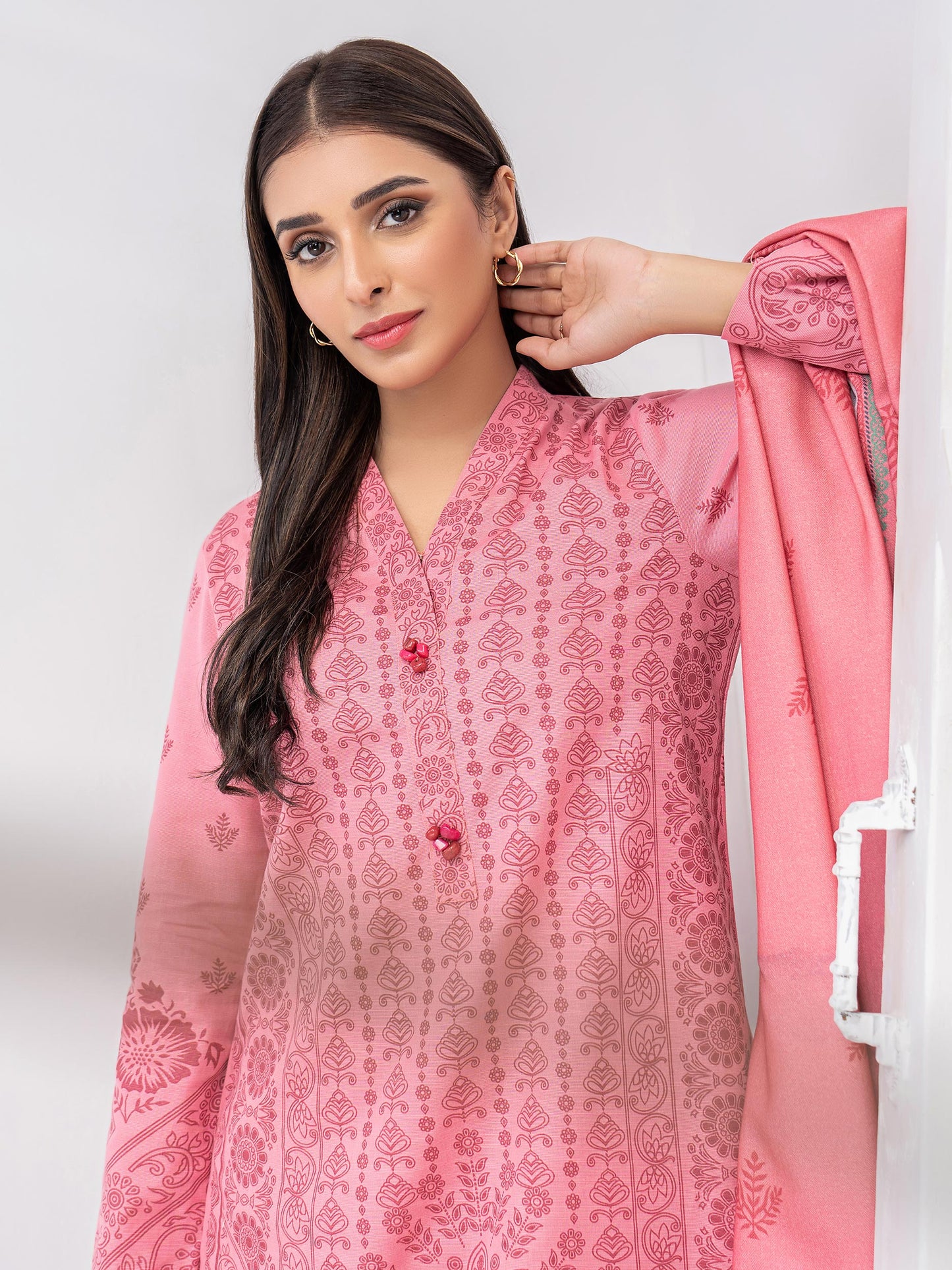 3 Piece Khaddar Suit-Printed (Unstitched)