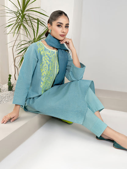 2 Piece Yarn Dyed Suit-Embroidered(Unstitched)