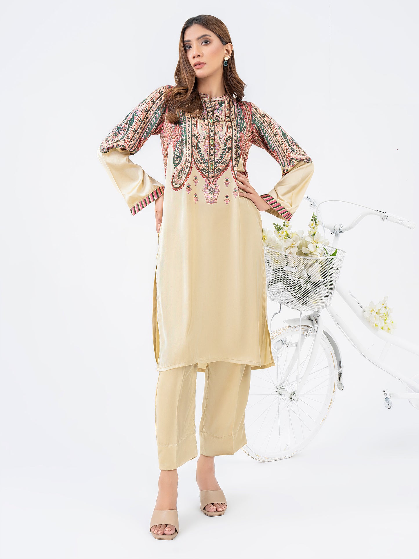 2 Piece Silk Suit-Printed (Pret)