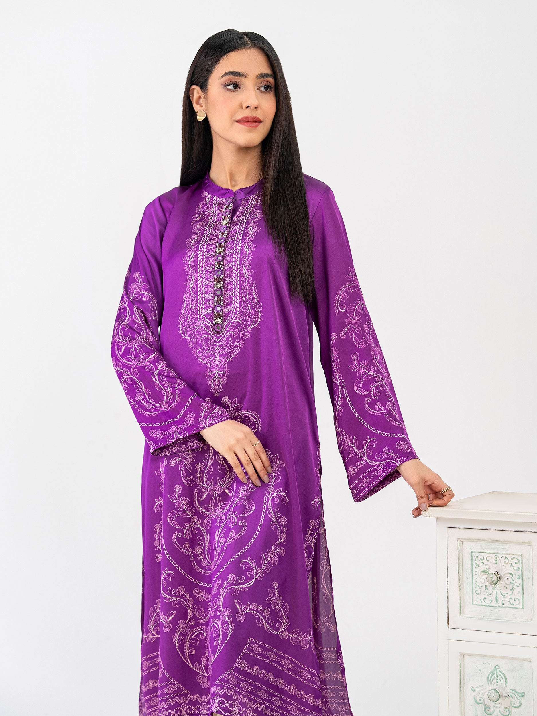 Silk Shirt-Embellished (Pret) – Limelightpk