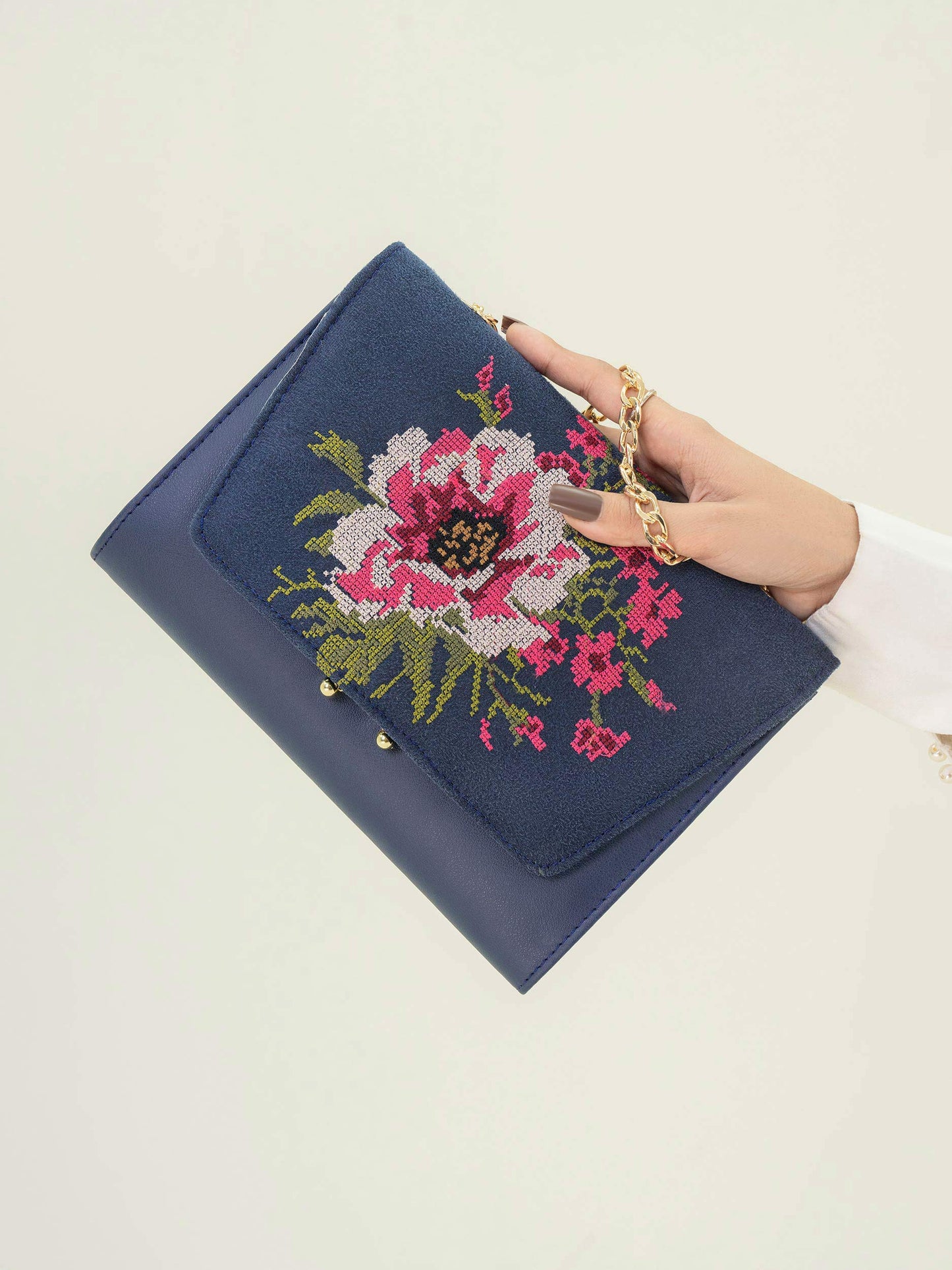 Embroidered Clutch