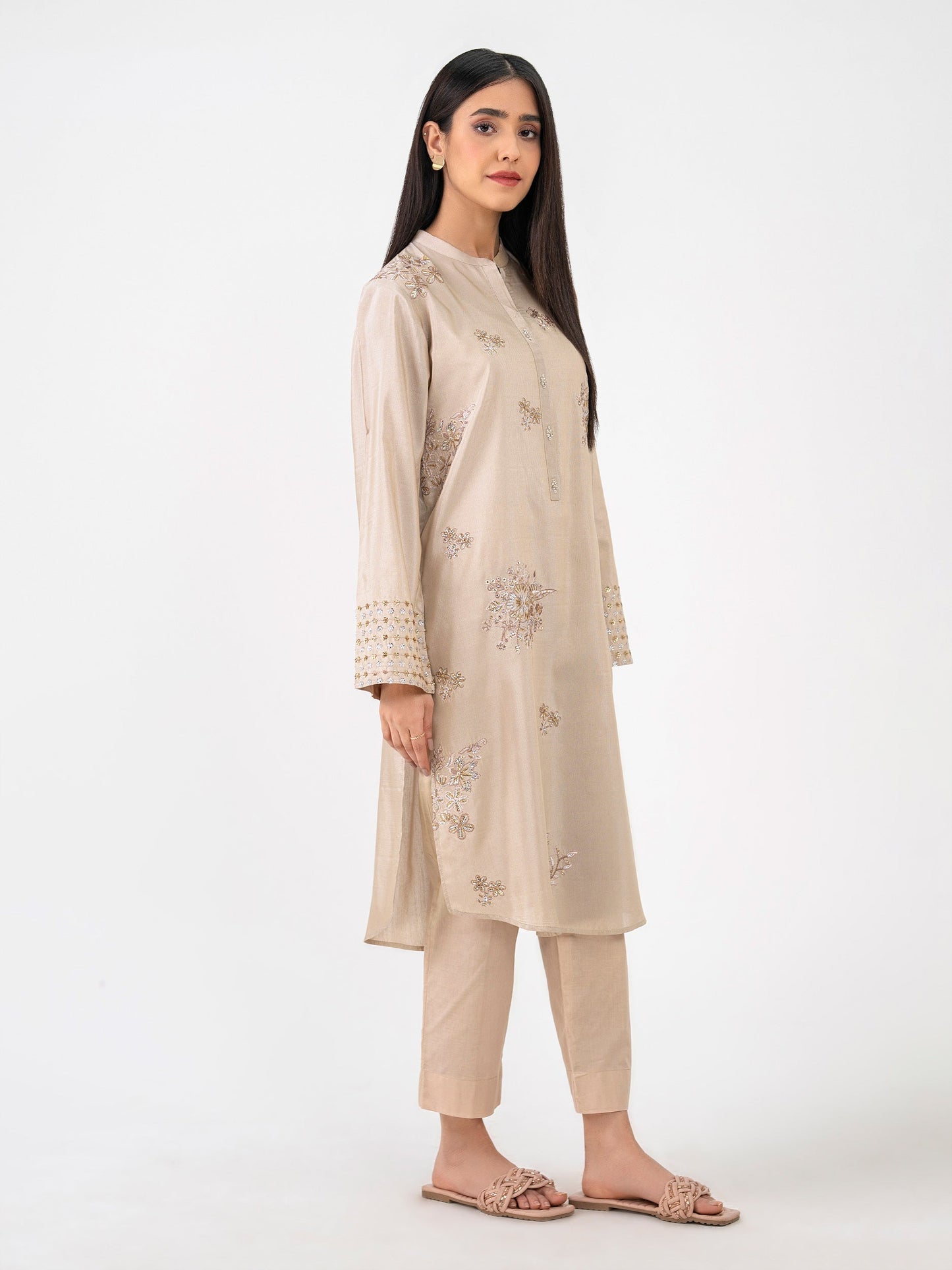 Raw Silk Shirt-Printed (Pret)