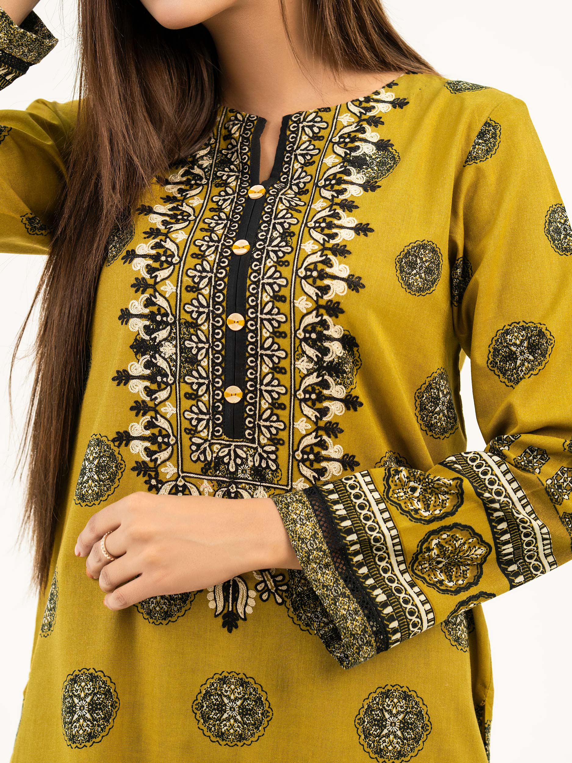 Khaddar Shirt-Embroidered (Pret) – Limelightpk
