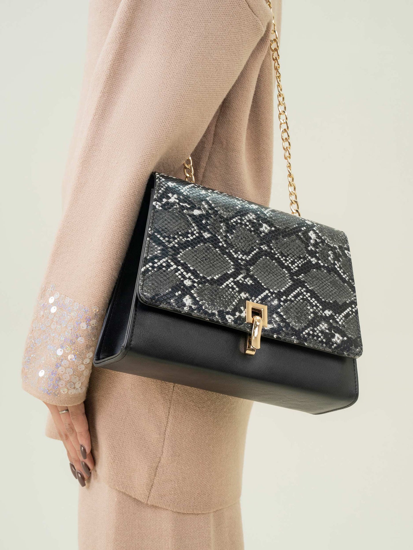 Snake Print Handbag