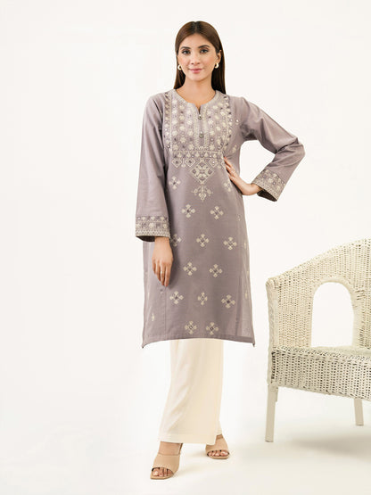 Khaddar Shirt-Embroidered (Pret)