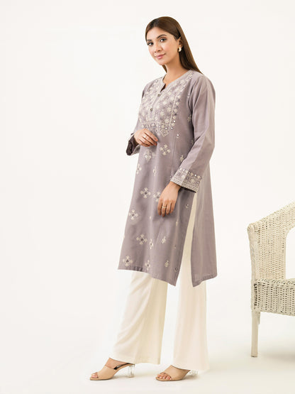 Khaddar Shirt-Embroidered (Pret)