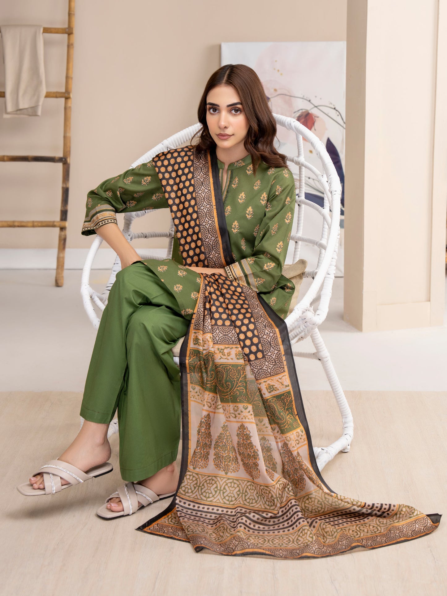 2 Piece Lawn Suit-Paste Print (Unstitched)