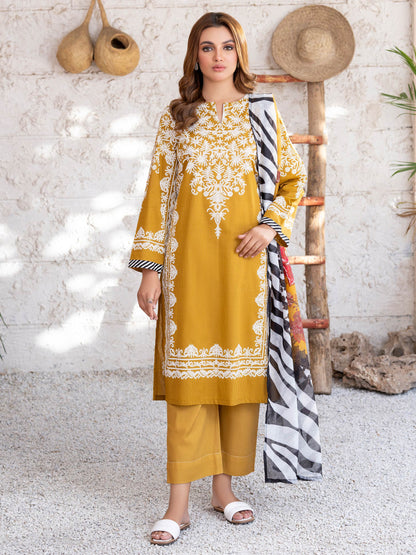 3 Piece Lawn Suit-Paste Print (Unstitched)