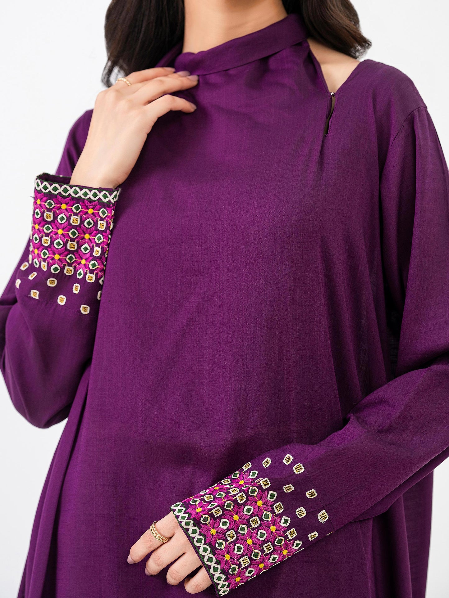 Viscose Shirt-Embroidered (Pret)