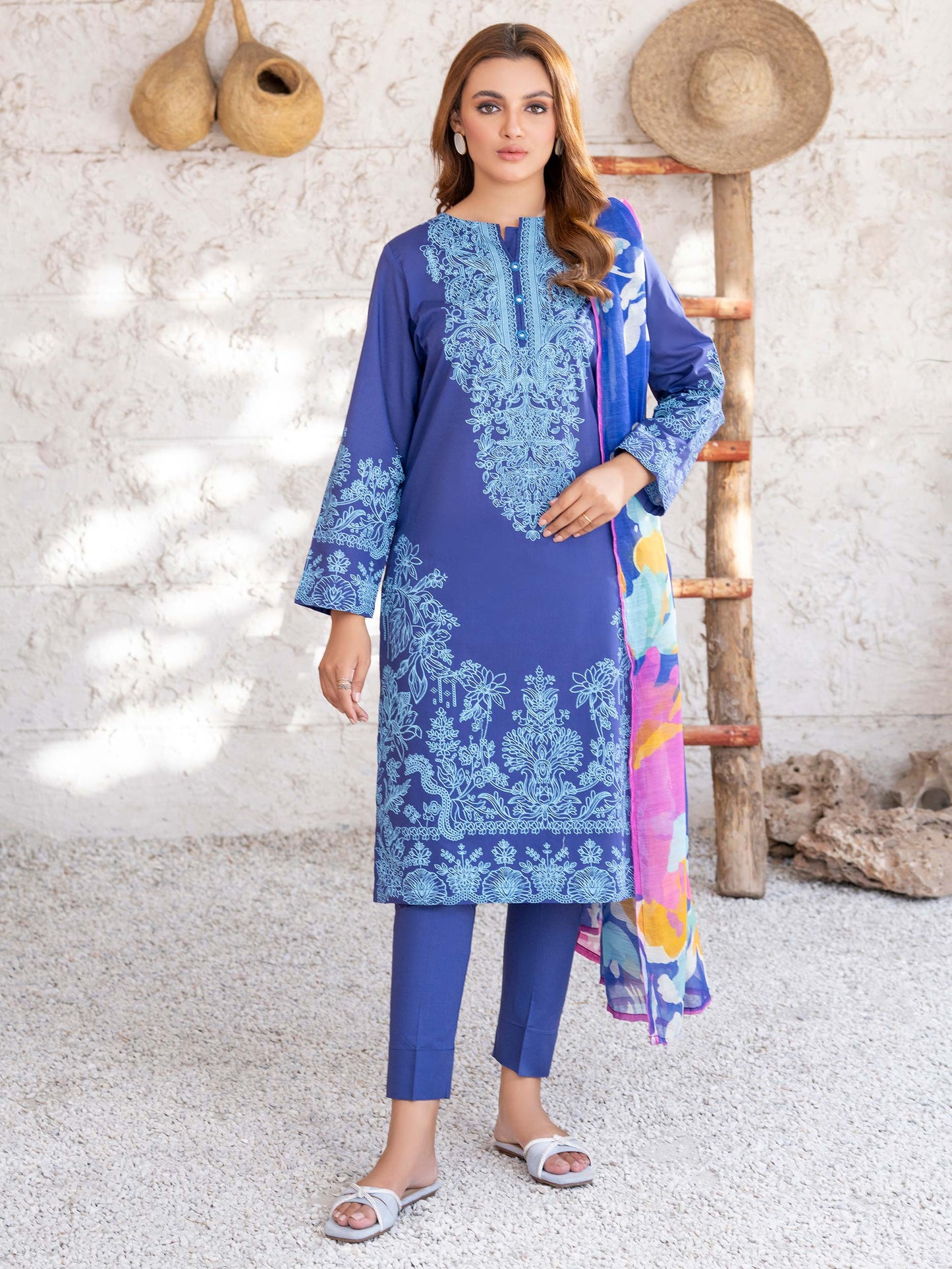 3 Piece Lawn Suit-Paste Print (Unstitched)