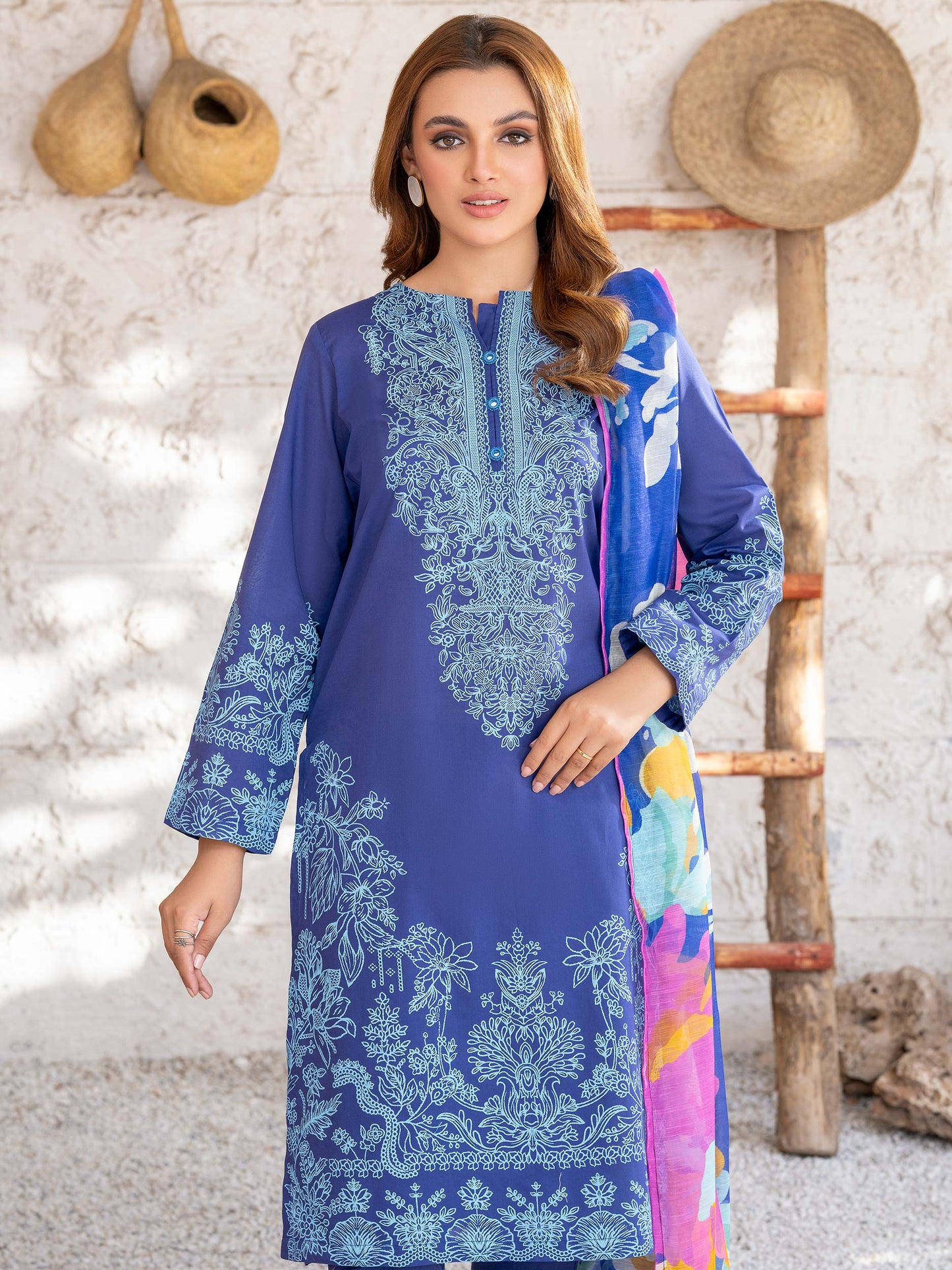 3 Piece Lawn Suit-Paste Print (Unstitched)