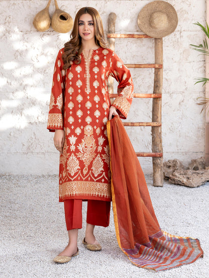 3 Piece Lawn Suit-Paste Print (Unstitched)