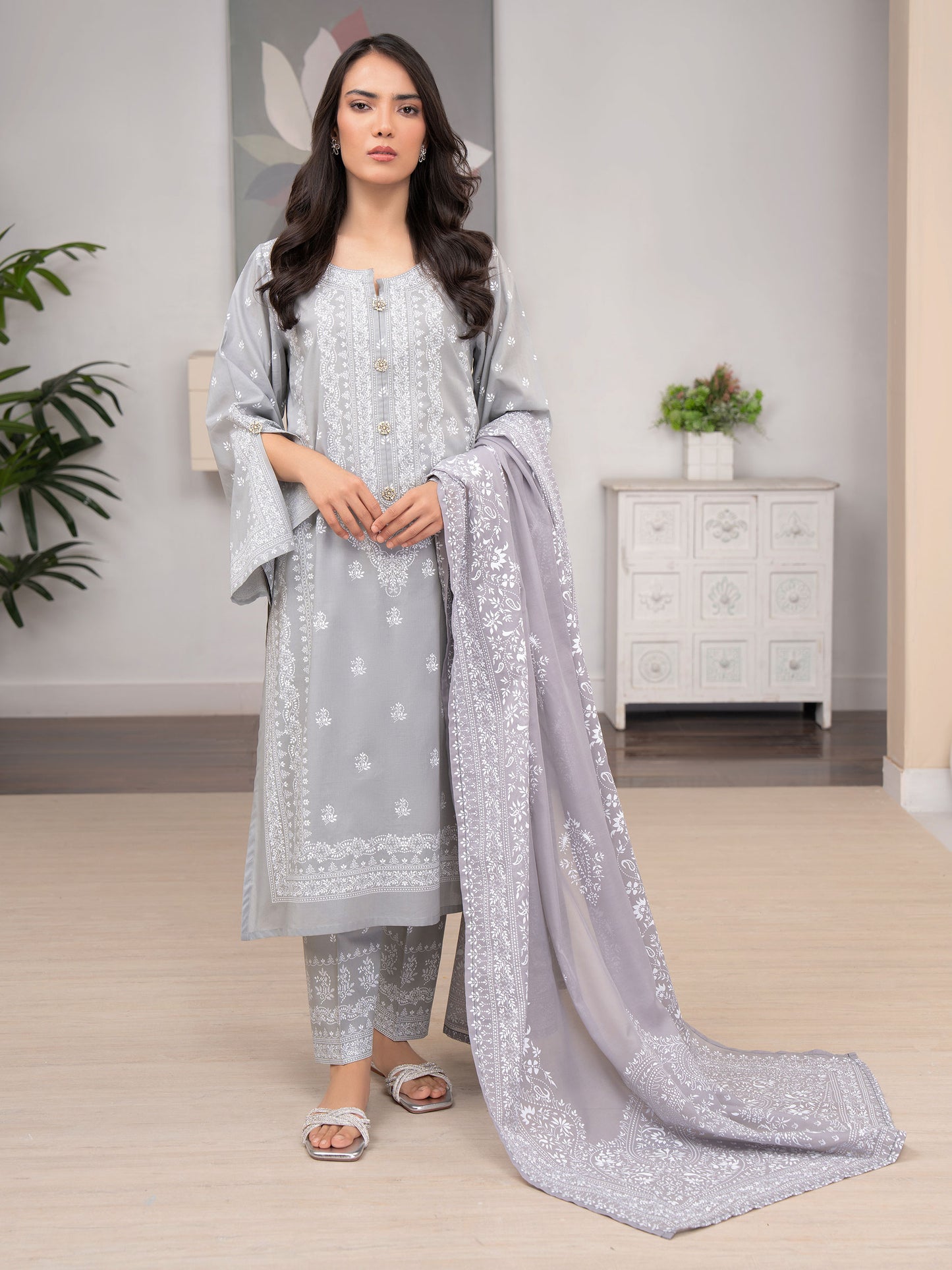 3 Piece Lawn Suit-Printed (Unstitched)