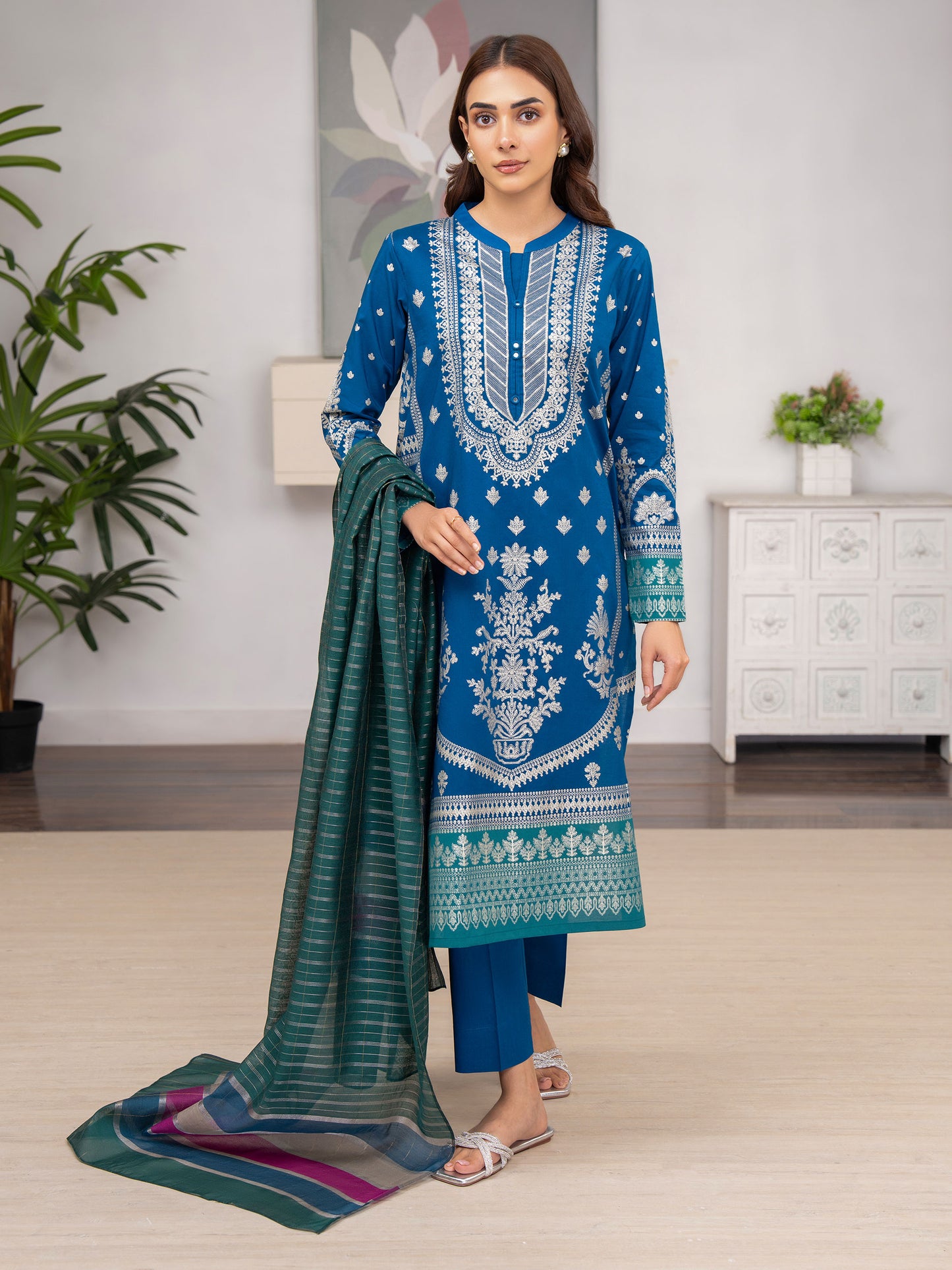 3 Piece Lawn Suit-Paste Print (Unstitched)