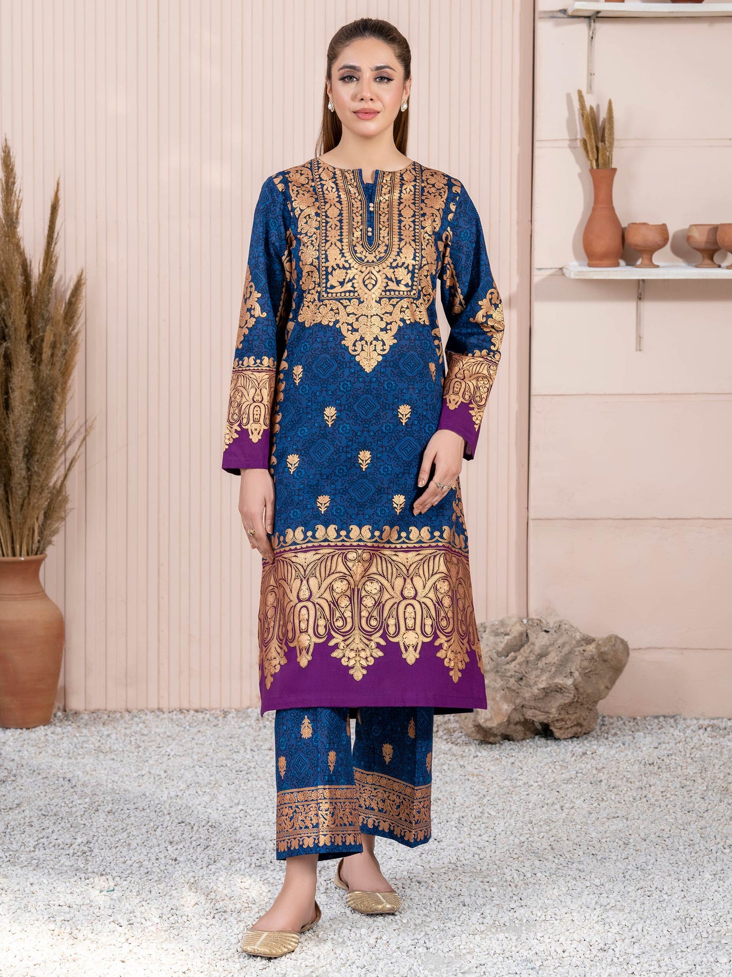 2 Piece Lawn Suit-Paste Print (Unstitched)