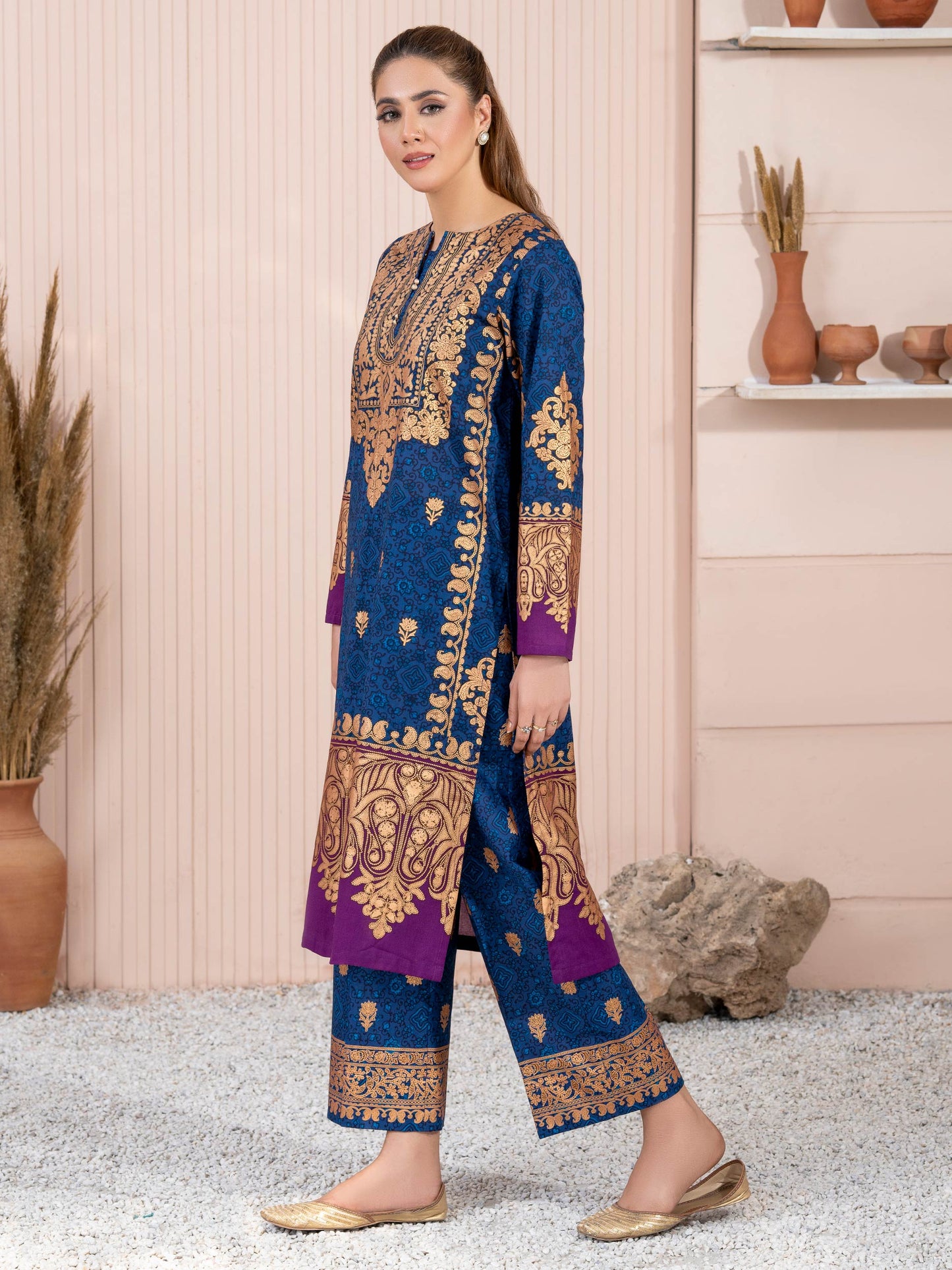 2 Piece Lawn Suit-Paste Print (Unstitched)