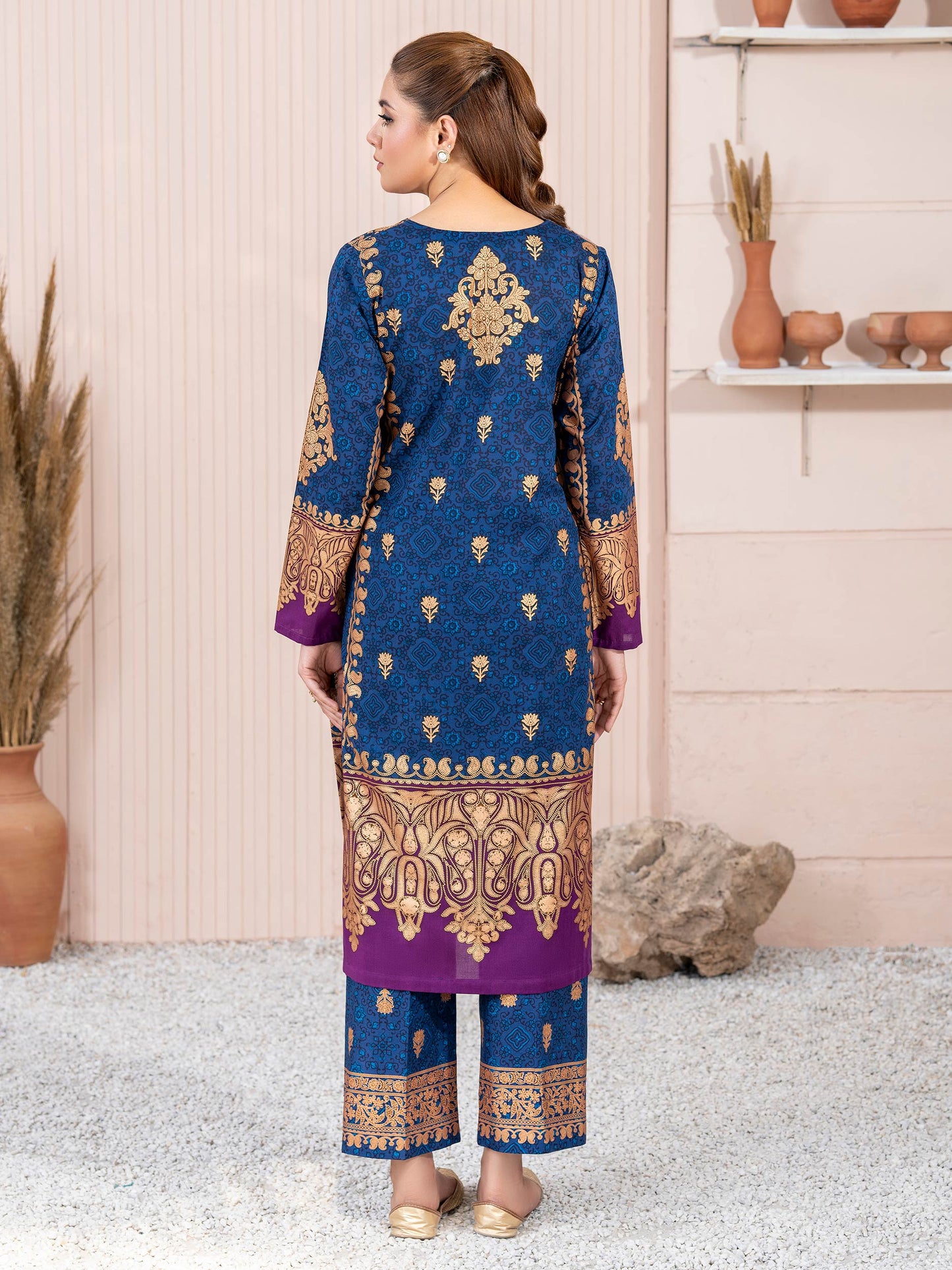 2 Piece Lawn Suit-Paste Print (Unstitched)