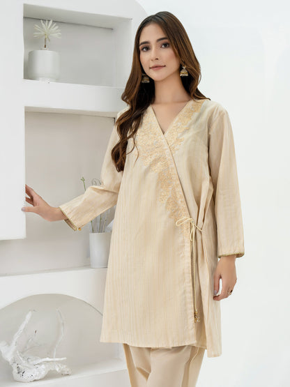 2 Piece Yarn Dyed Suit-Embroidered (Pret)