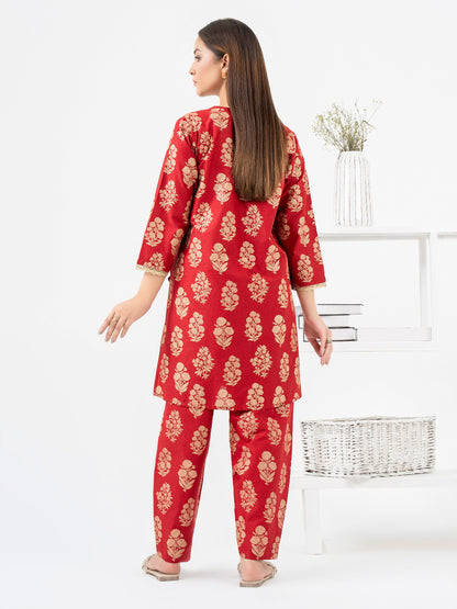 2 Piece Lawn Suit-Paste Print (Pret)