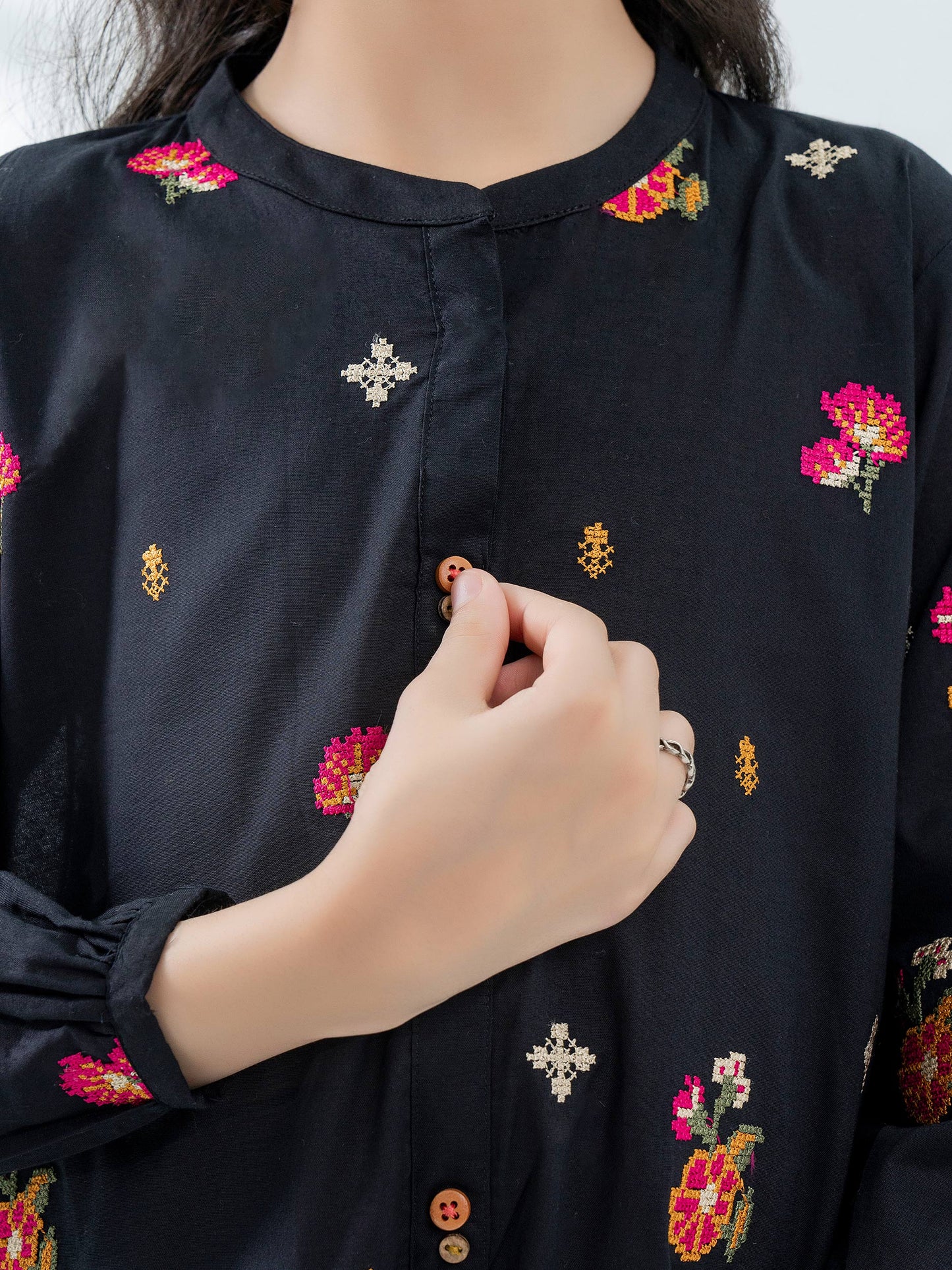 Cambric Shirt-Embroidered