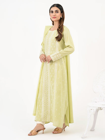 2 Piece Zari Suit-Embroidered (Pret)