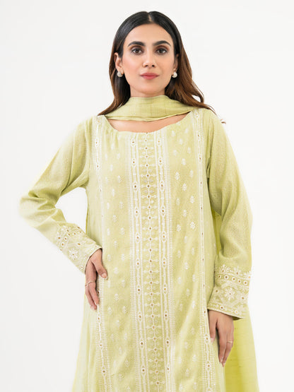 2 Piece Zari Suit-Embroidered (Pret)