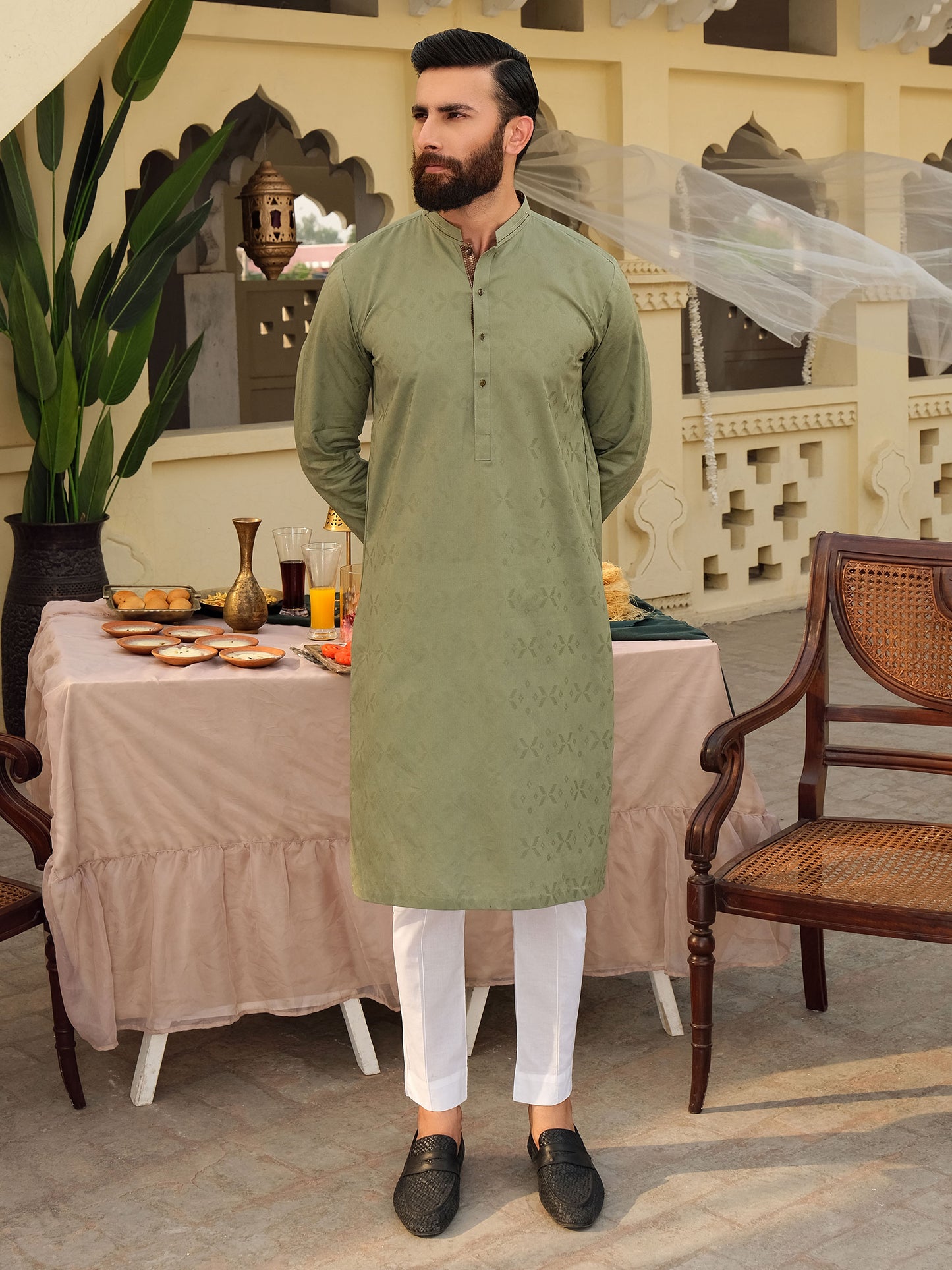 Jacquard Kurta