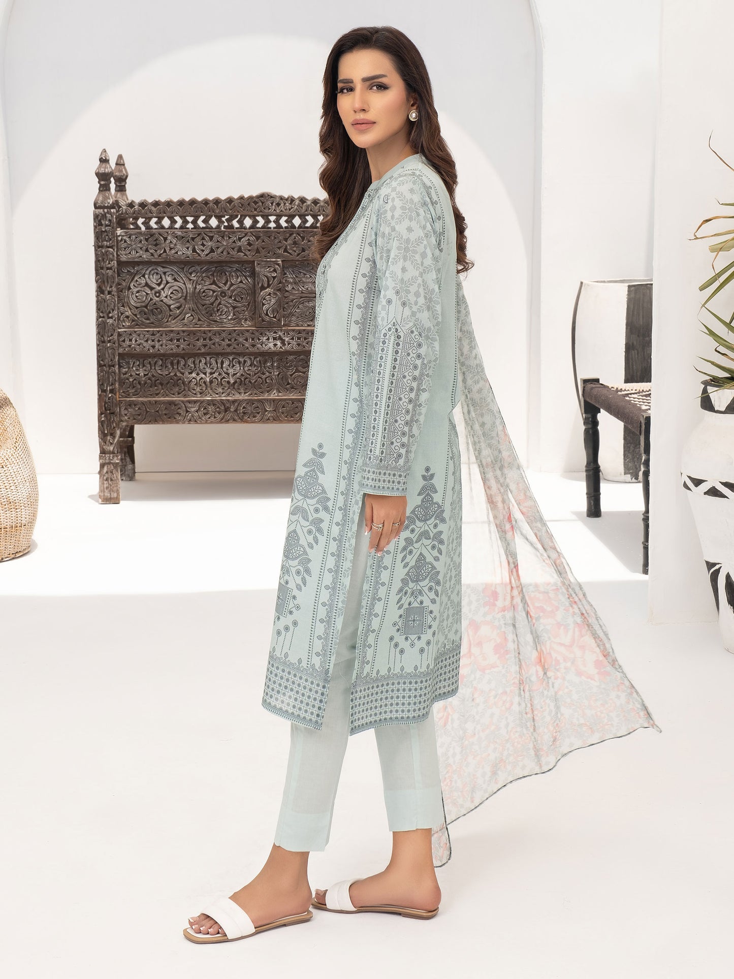 3 Piece Lawn Suit-Printed (Unstitched)