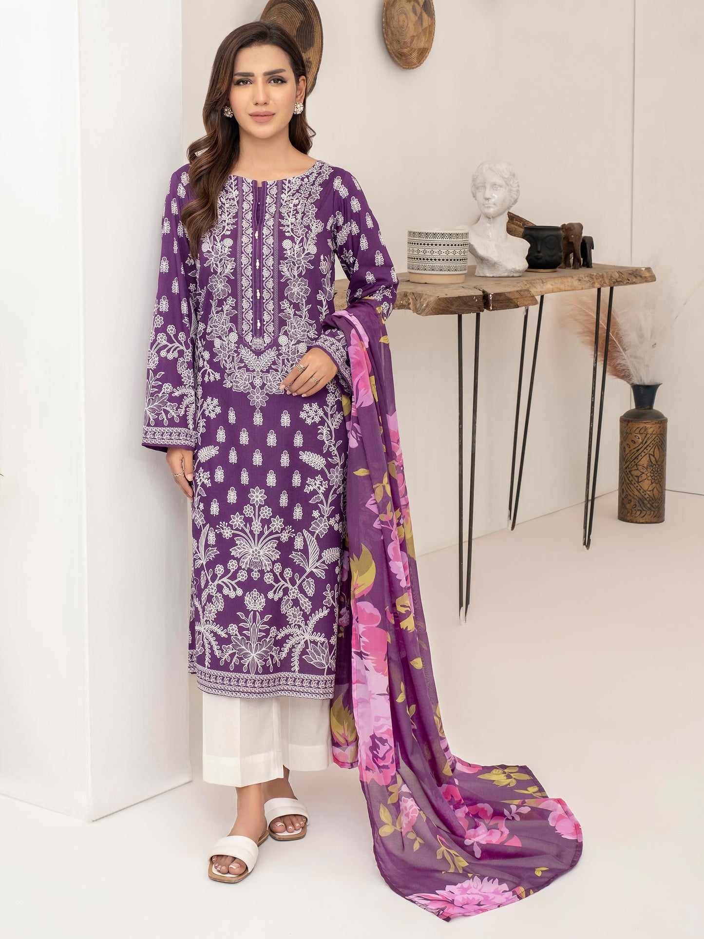 2 Piece Lawn Suit-Printed (Unstitched)