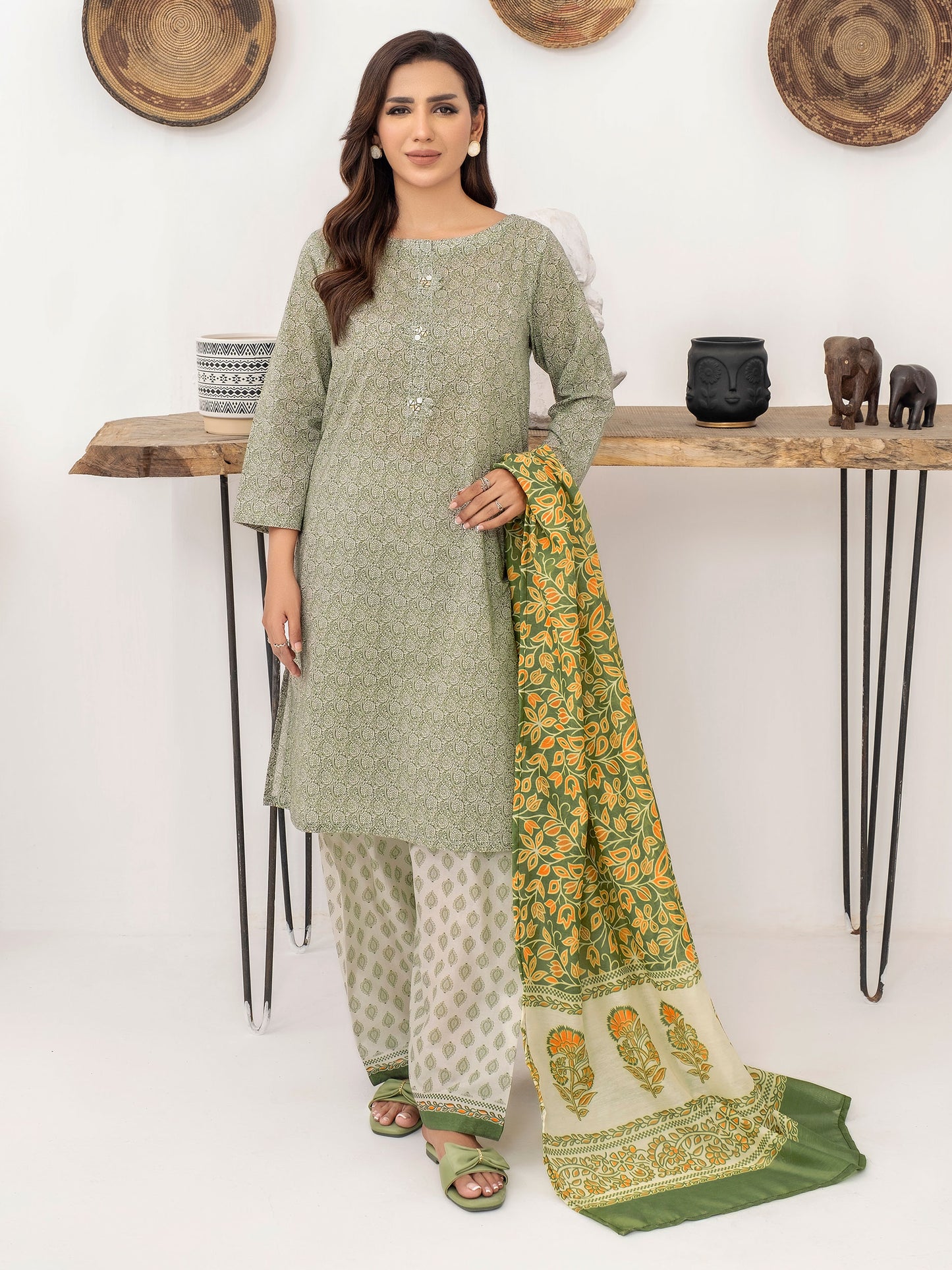 3 Piece Lawn Suit-Printed (Unstitched)