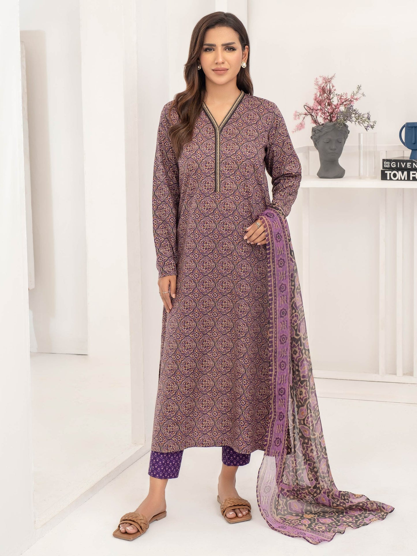 3 Piece Lawn Suit-Printed (Unstitched)