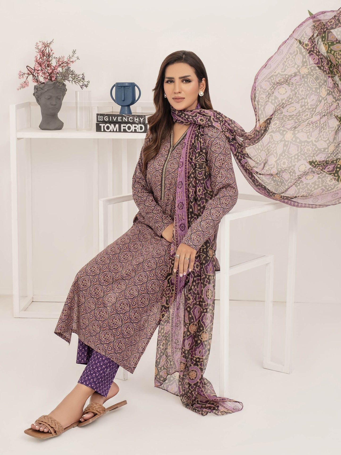 3 Piece Lawn Suit-Printed (Unstitched)